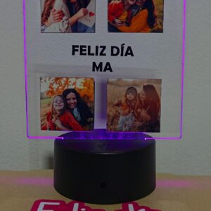 Placa Led Personalizada 4 Fotos